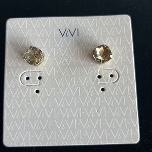 Faceted Crystal Stud Earrings by ViVi #83817